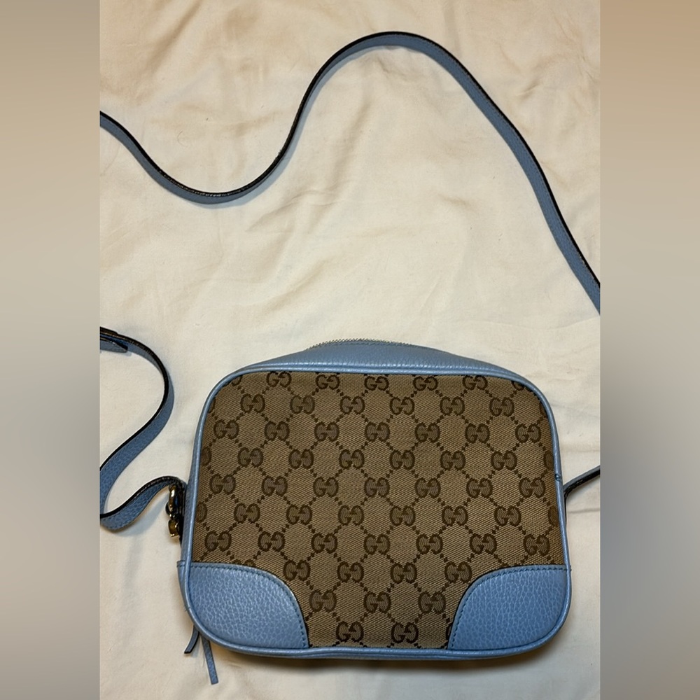 authentic gucci canvas bree crossbody